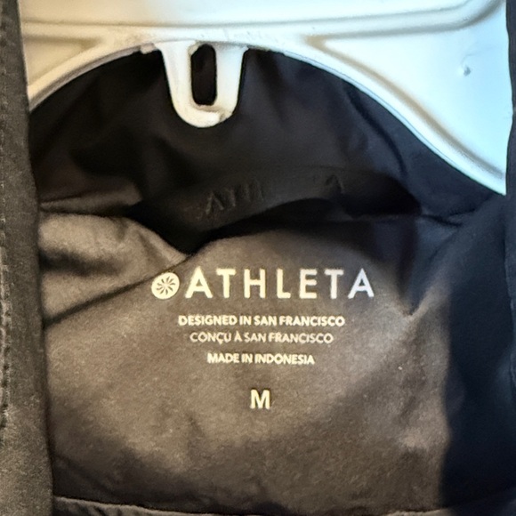 Athleta Black Puffer Jacket with Hood - Picture 2 of 5